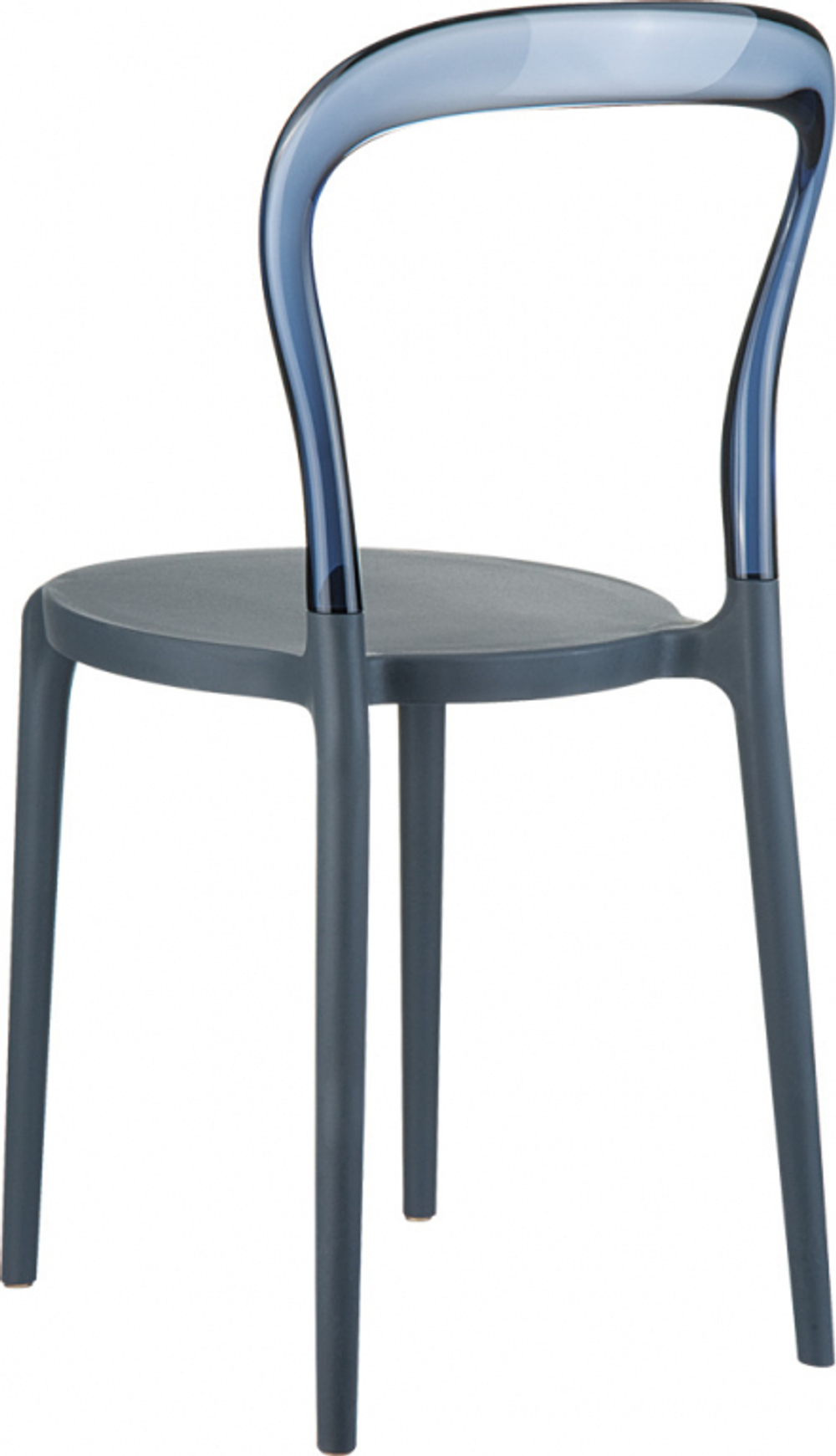 Стул пластиковый Siesta Contract Mr Bobo, темно-серый, дымчатый