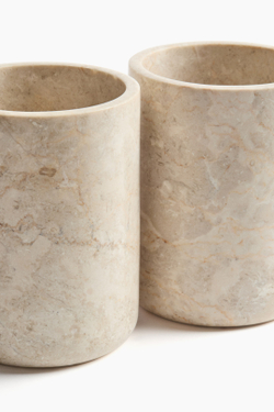 H&M HOME Мраморная подставка для столовых приборов, бежевый