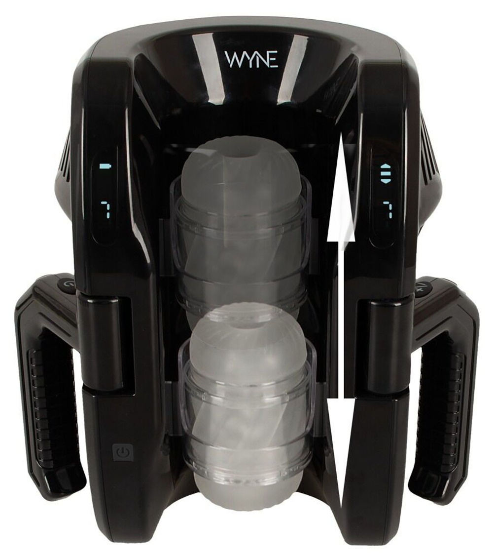 Мощный мастурбатор WYNE Masturbator 10 (Цвет: черный с белым)