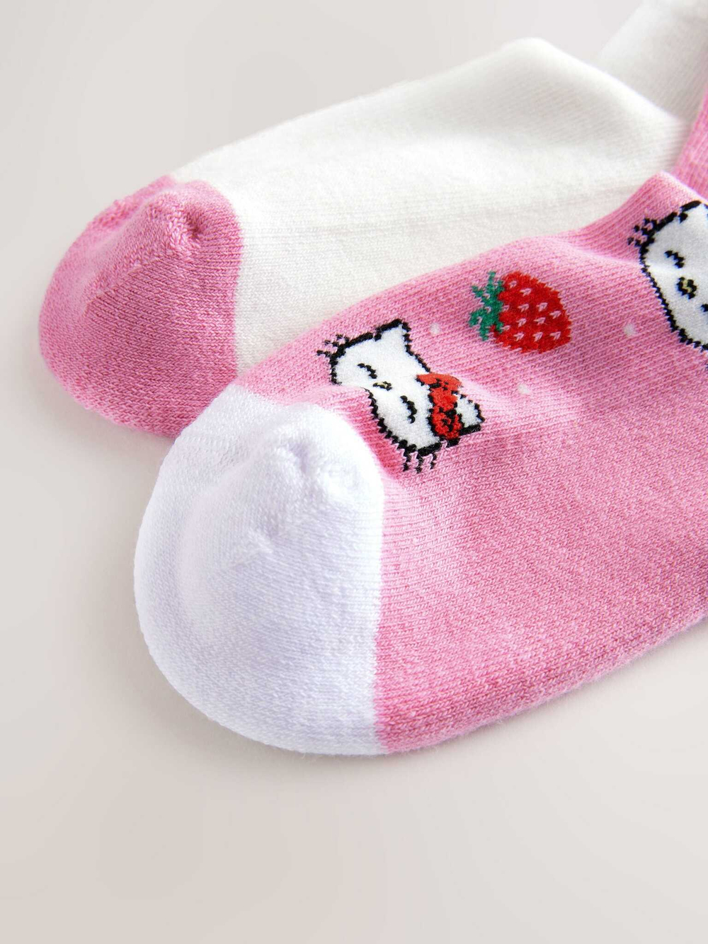 Носки хлопковые для девочки Next E89-815, 2 шт., Белый, Розовый