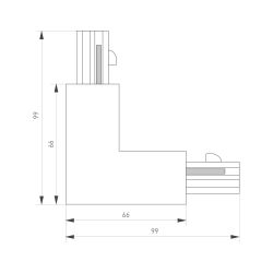 Коннектор угловой LGD-4TR-CON-L-INT-BK (C) (Arlight, IP20 Пластик, 3 года) 024720