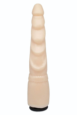 Телесная реалистичная насадка-елочка - 20,5 см. (Цвет: телесный)