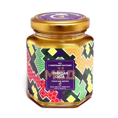 Мёд с эфирными маслами «Твёрдая сила»