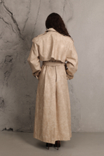 Тренч из экокожи