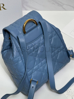 Dior Caro рюкзак женский голубой кожаный
