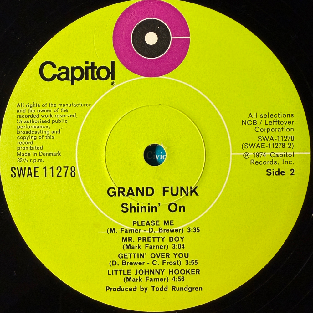 Grand Funk ‎– Shinin' On (Дания 1974г.)