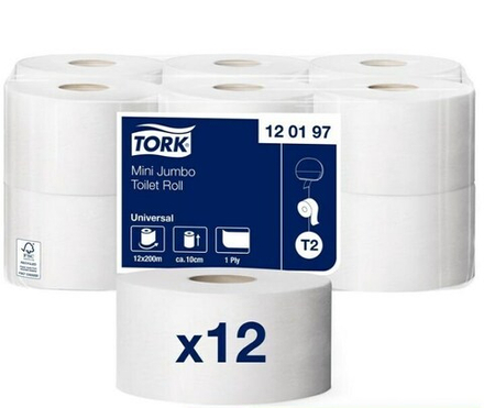 Туалетная бумага в мини рулонах Tork Universal T2