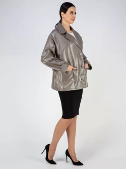 Кожаная куртка демисезонная оверсайз пиджак