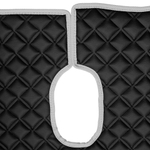 Ковры MERCEDES Actros MP3 (автомат) с шахтой (экокожа, черный, серый кант, серая вышивка)