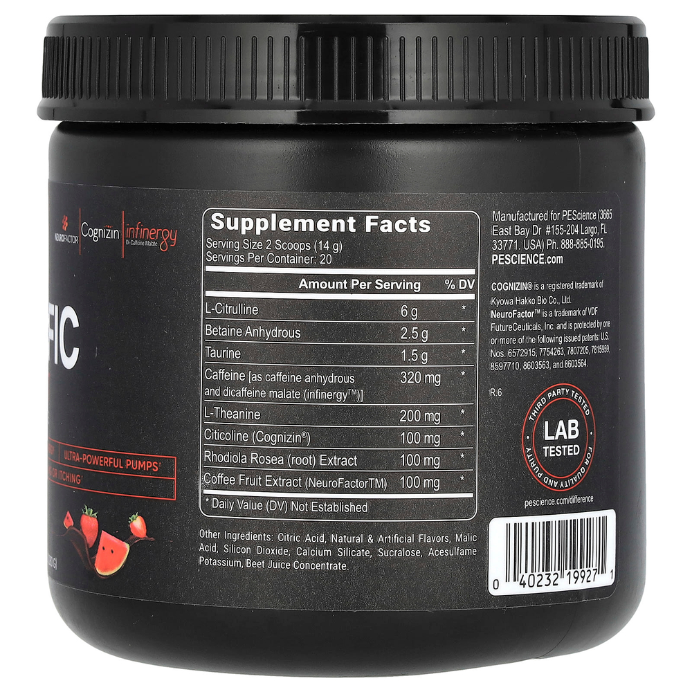 PEScience, Prolific, перед тренировкой, со вкусом дыни и ягод, 280 г (9,88 унции)