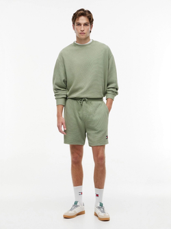 Шорты Tommy Jeans Waffled Beach Garment Dyed Spring Olive