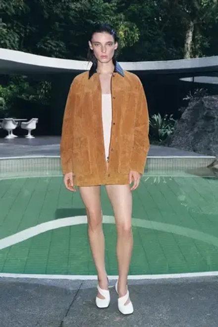 ZARA КУРТКА ИЗ 100% КОЖИ — ZW COLLECTION LIMITED EDITION, КОРИЧНЕВЫЙ
