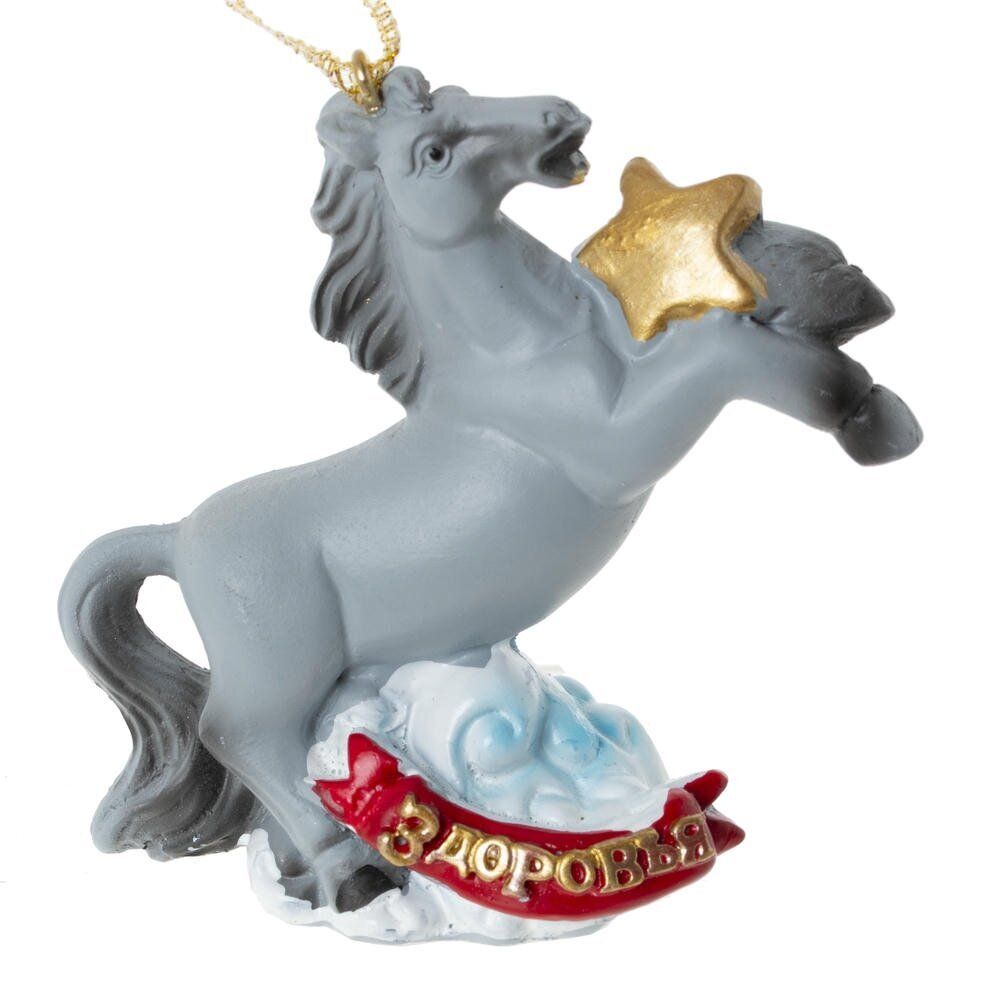 GAEM Фигурка декоративная подвесная "Лошадка", L6,5 W3 H7,5 см, 4в.