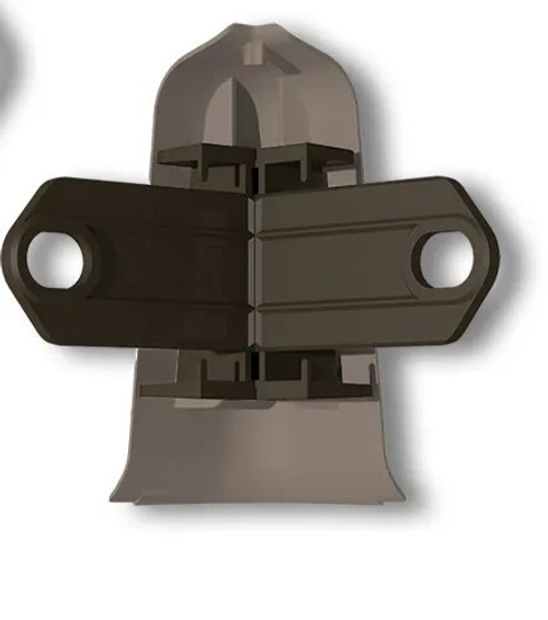 Угол наружный с крепежом для плинтуса 55мм "Деконика" 352 Каштан серый