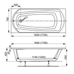 Акриловая ванна Vagnerplast EBONY 160x75