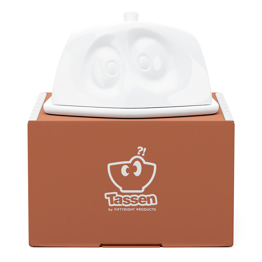 Масленка tassen hidden, 13 х 15,5 х 6,5 см, белая