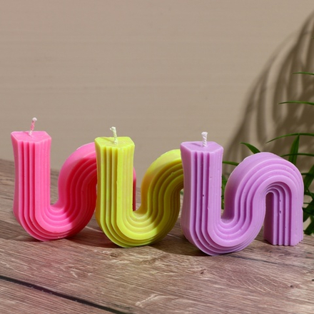 Свеча "S" 8х3х9 см, соевый воск 9931683