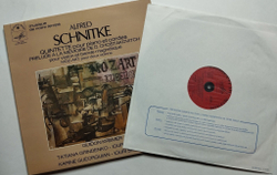 Винтажная виниловая пластинка LP A.Schnitke Шнитке, Quintette Pour Piano Et Cordes, Prelude A La Memoire De D. Chostakovitch Pour Violon Et Bande Magnetique Юрий Башмет (France 1980)