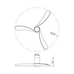 9047 Люстра-вентилятор NEMO M