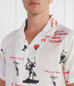 Рубашка SS SANDWASHED GRAFFI GUESS - белый(M3YH75 W9PN2)