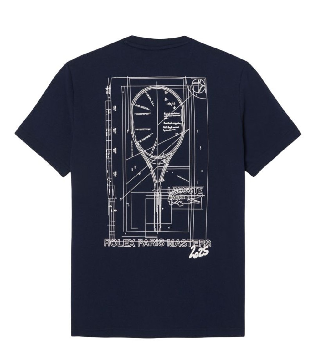 Футболка теннисная Lacoste Unisex Rolex Paris Masters Edition Printed - navy blue