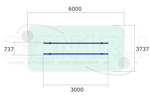 Брусья параллельные МО1300