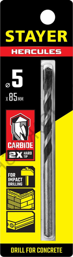 STAYER HERCULES 5 x 85 мм сверло по бетону PROFESSIONAL