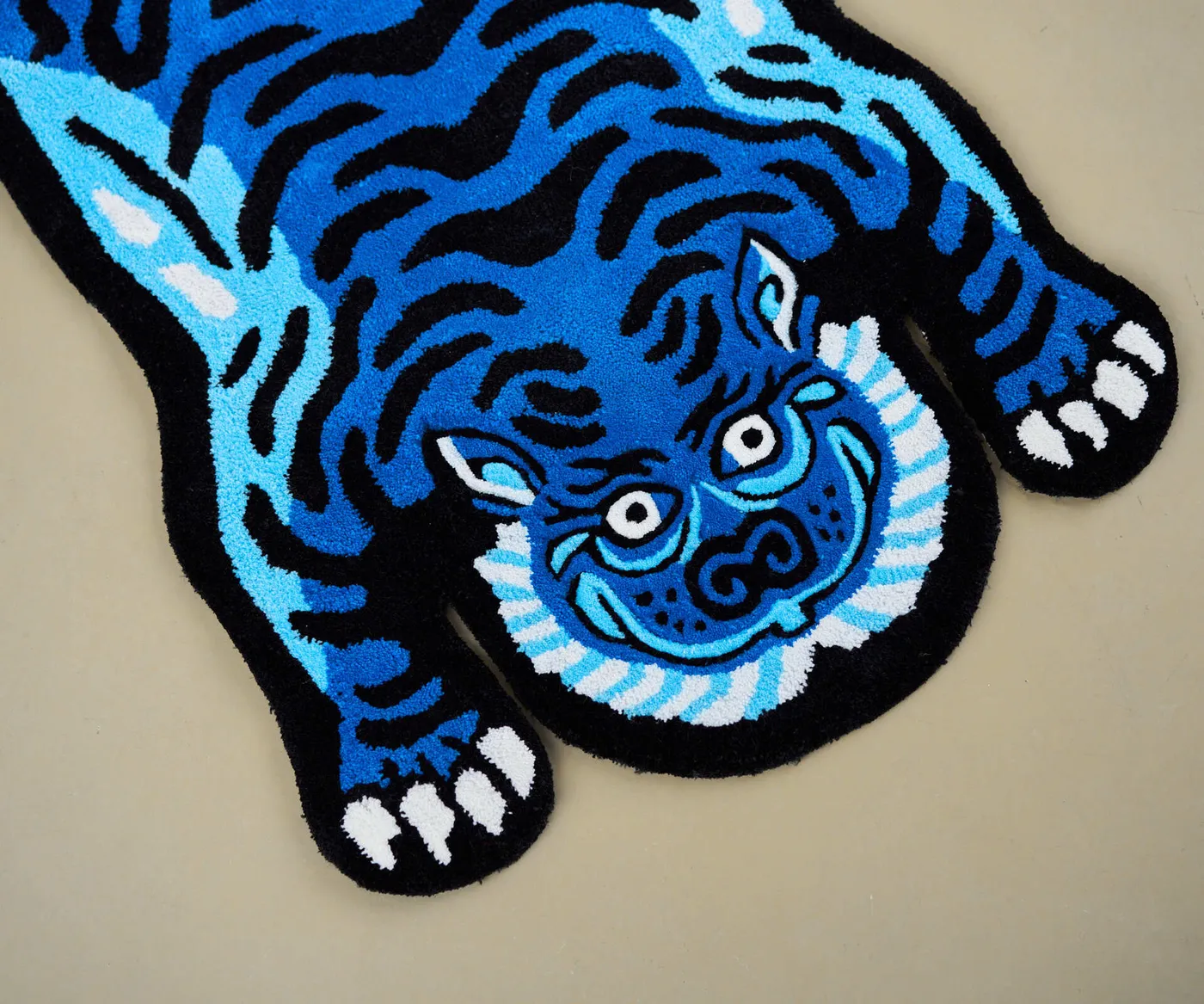 Ковер Тигр синий, 150х75