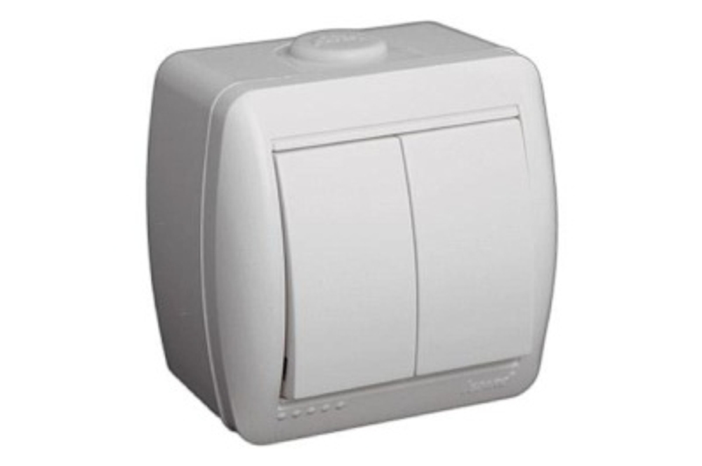 Выключатель 2-кл LEZARD Ната белый