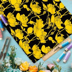 Ткань Ниагара Софт контрастные цветы