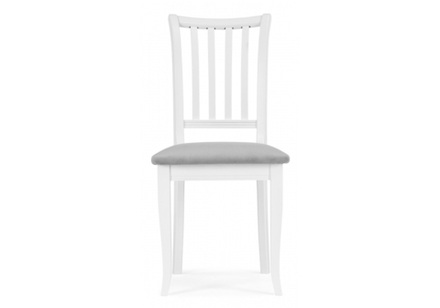 Стул деревянный Woodville Фрезино белый, Тедди серый ВР9.024, ножки белые