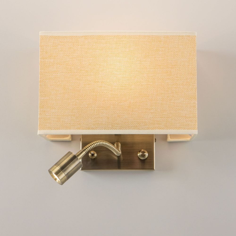 Citilux Декарт CL704303 Бра с бежевым абажуром и диммером