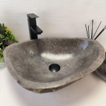 Раковина из речного камня RS-63480 (53*41*16) 0122