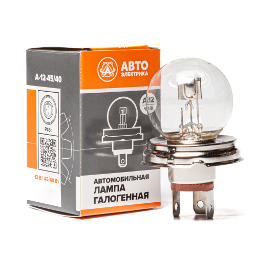 Автолампа накаливания R2, 12 В, 45/40 Вт, P45t (фарная)