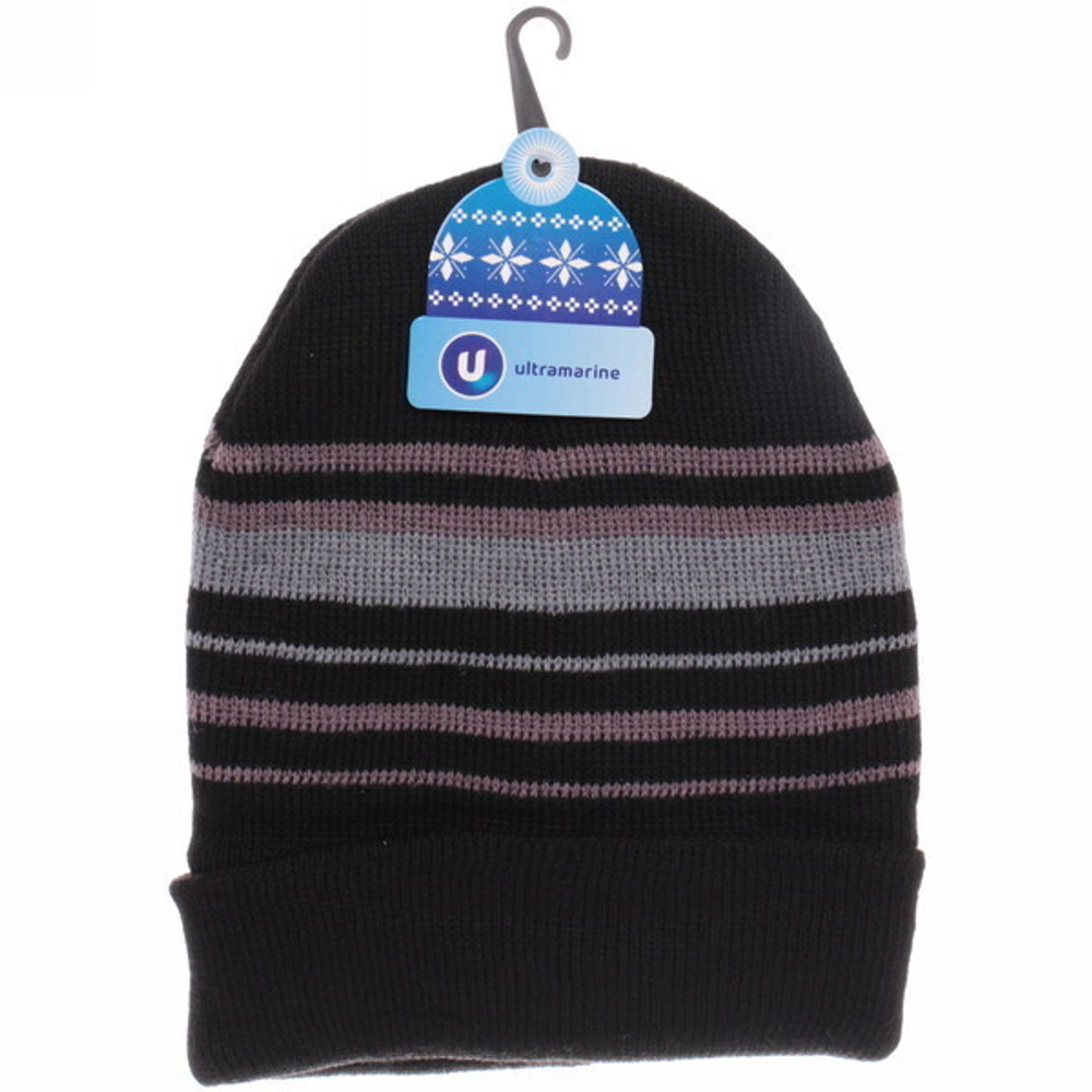 Шапка мужская зимняя утепленная «Ультрамарин TEPLO», микс 4 цвета, р. 58