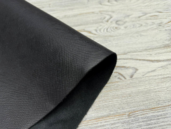 Saffiano Royal Black (1,1-1,3 мм), цв. Черный, натуральная кожа