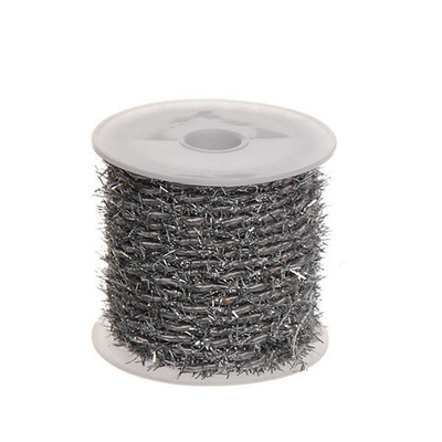 Шнур декоративный с бахрамой 4м серебро 12шт