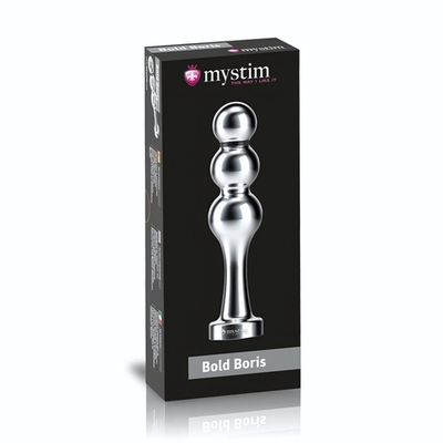 Металлический стимулятор Bold Boris для электросекса - 14 см. (Цвет: серебристый)
