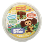 Песок кинетический 1кг. "Чебурашка" с формочками в ведре, зелёный KINET1000-122124 (Мультиарт)