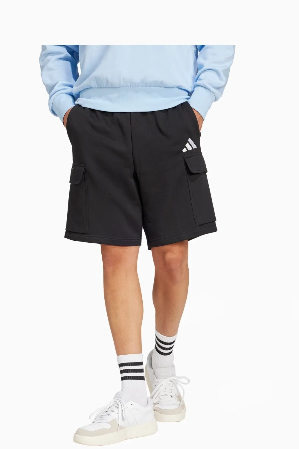 Шорты adidas Essentials FeelCozy Fleece Cargo - черный