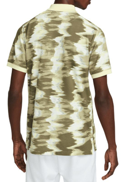 Мужское теннисное поло Nike Print Slim-Fit Polo - зеленый