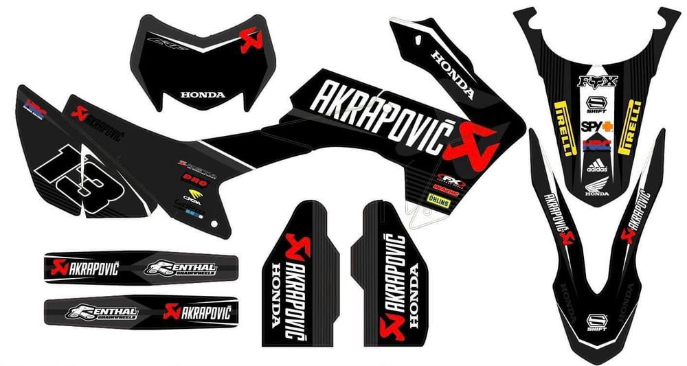 Graphic decal set, Sticker kit, for Honda CRF250L-M 2012-2020