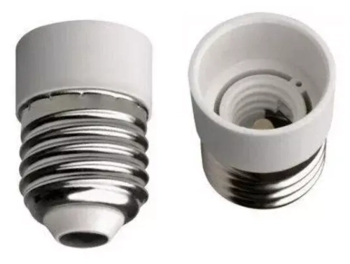 Переходник пластик, Е27-Е14, белый, индивид. пакет, ПР27-14-К02 IEK
