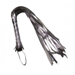 Серебристая плеть с жесткой рукоятью (Цвет: серебристый)