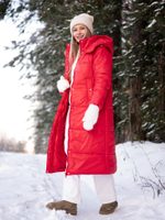 Пальто зимнее "Дейзи" женское красный