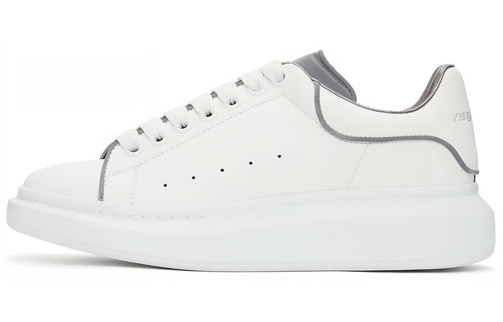 Alexander McQueen Alexander McQueen cowhide 3M reflective design thick-soled sports fashion sneakers men's white gray