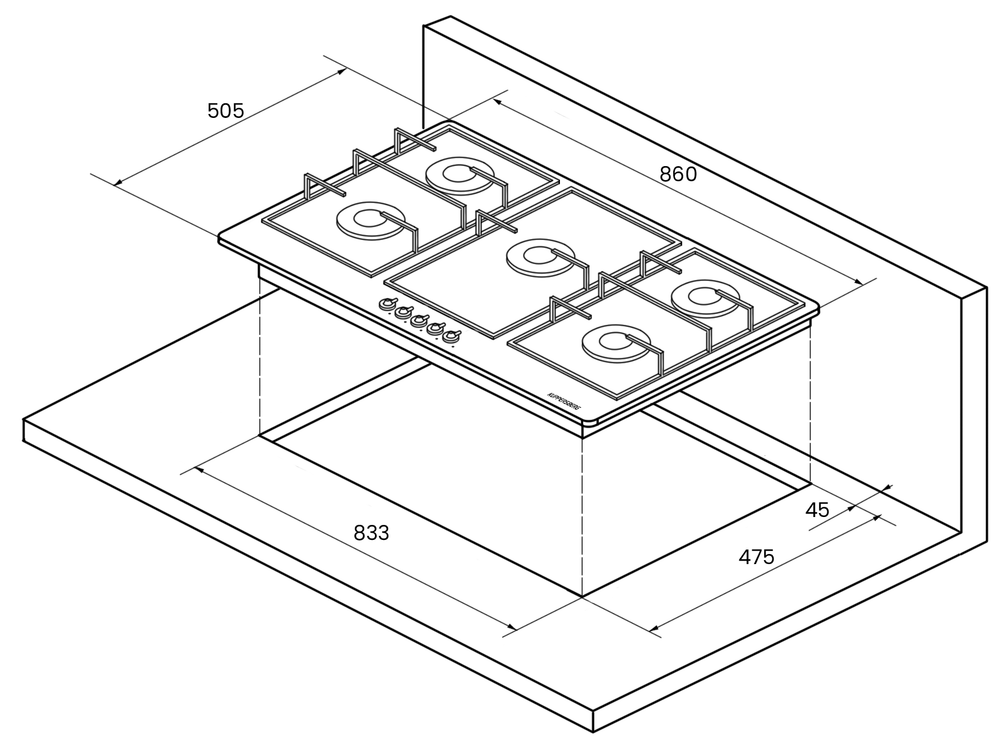 Варочная панель Kuppersberg FV9TGRZ ANT Silver