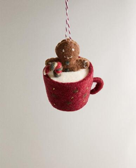 ZARA HOME ЕЛОЧНОЕ УКРАШЕНИЕ ИЗ ФЕТРА, КРАСНЫЙ