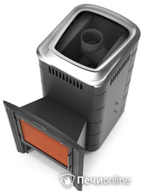 Дровяная печь-каменка TMF Тунгуска 2017 Inox Витра ТО антрацит