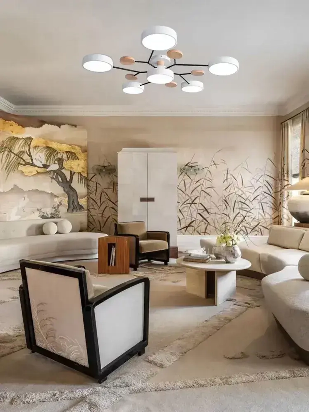 Люстра потолочная светодиодная на кухню,72 Вт,рис. реакционер,регулируемая цветовая температура